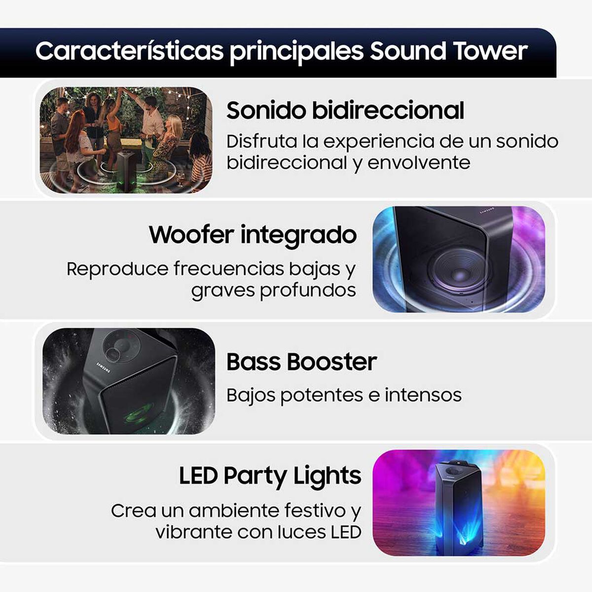 Minicomponente Sound Tower Samsung MX-T70/ZS