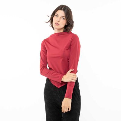 Polera Lisa Manga Larga Mujer Zibel