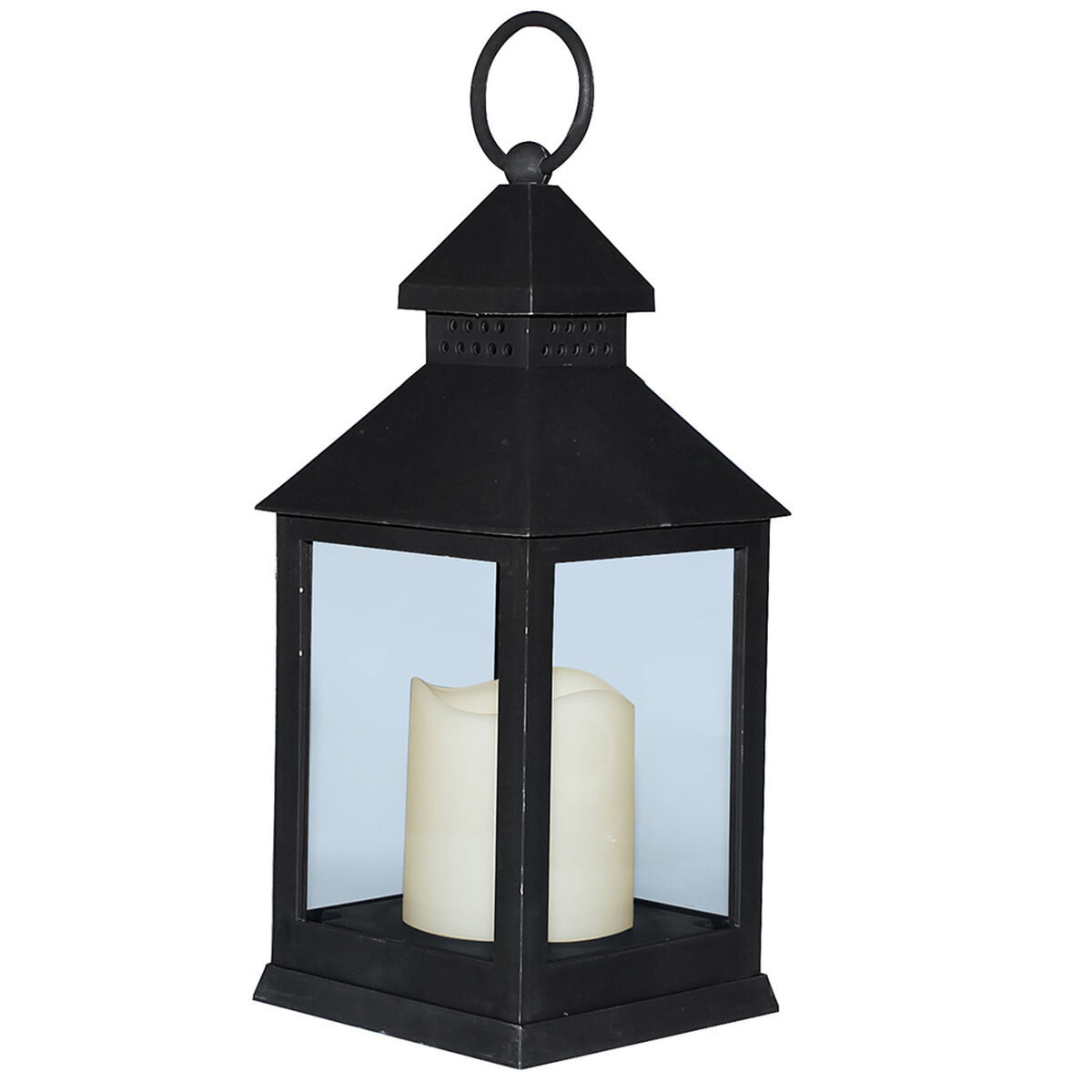 Fanal Plástico Con Vela Led