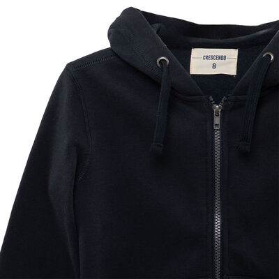 Imagen 2 del producto Polerón con Gorro Escolar de Algodón Unisex Talla 6 y 8 Crescendo Azul