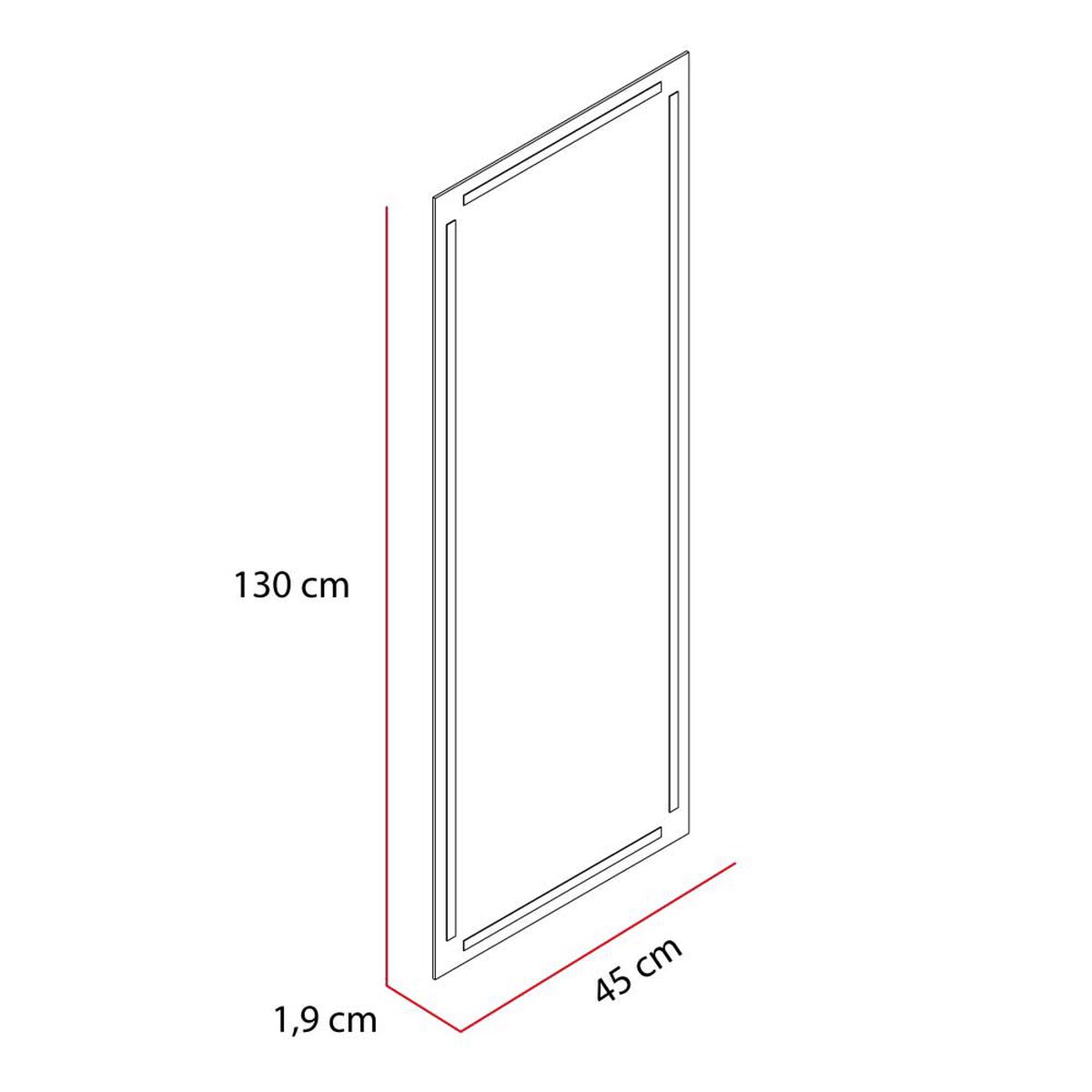 Espejo Rectangular TuHome Lugo 130 x 45 cm