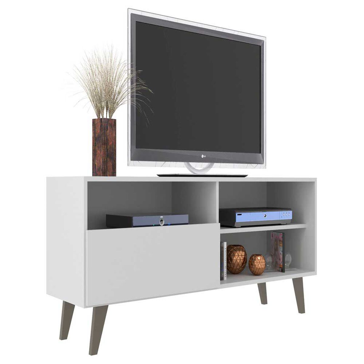 Rack TV Altavision Detroit Bco Hasta 55" Blanco