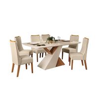 Juego de Comedor Altavision Vega 6 Sillas Blanco