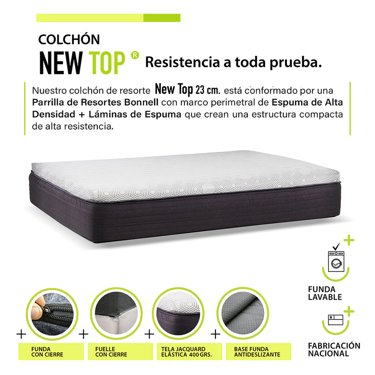 Cama Europea Latam Home 2 Plazas New Top BD Beige