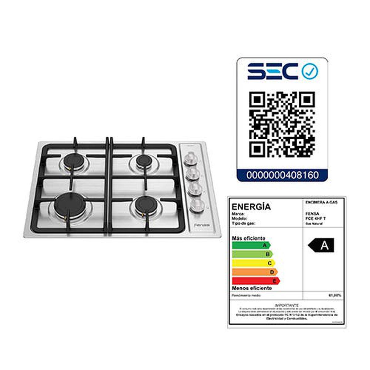 Horno Empotrable Eléctrico Fensa F1060NA 66 lts.