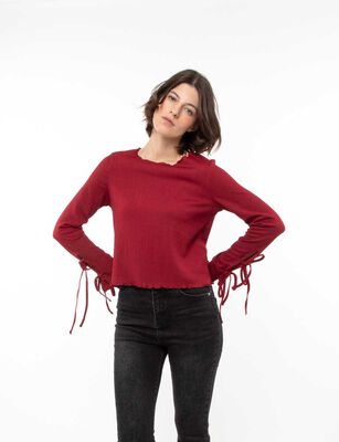 Imagen 1 del producto Blusa Manga Larga Mujer Zibel Burdeo