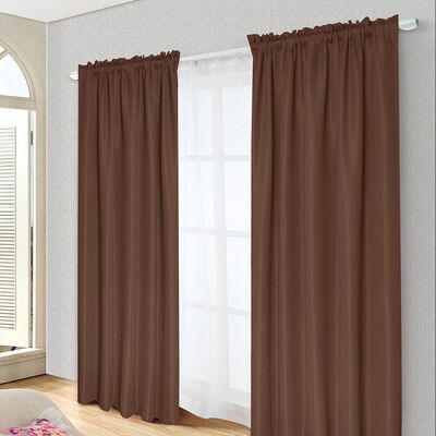 Imagen 1 del producto Combo Cortinas Doral Tabatha 220 x 140 cm Café