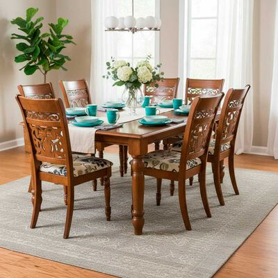 Imagen 1 del producto Combo Juego de Comedor Dreams Barcelona 6 Sillas + 2 Sitiales + Juego de Vajilla Vitta Abby 16 Piezas