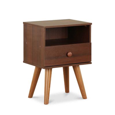 Velador Stanford 1 Cajón 1 Repisa Chocolate