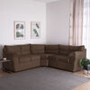 Seccional Muebles MPR Array&aacute;n 2-1-2 Cuerpos Felpa Chocolate