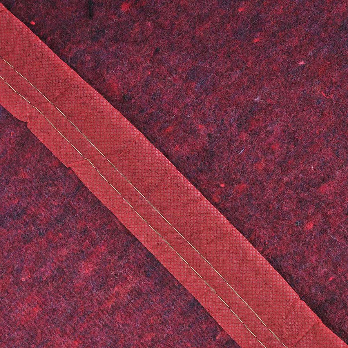 Frazada Poliéster Plumetti 2 Plazas Lineas Rojo