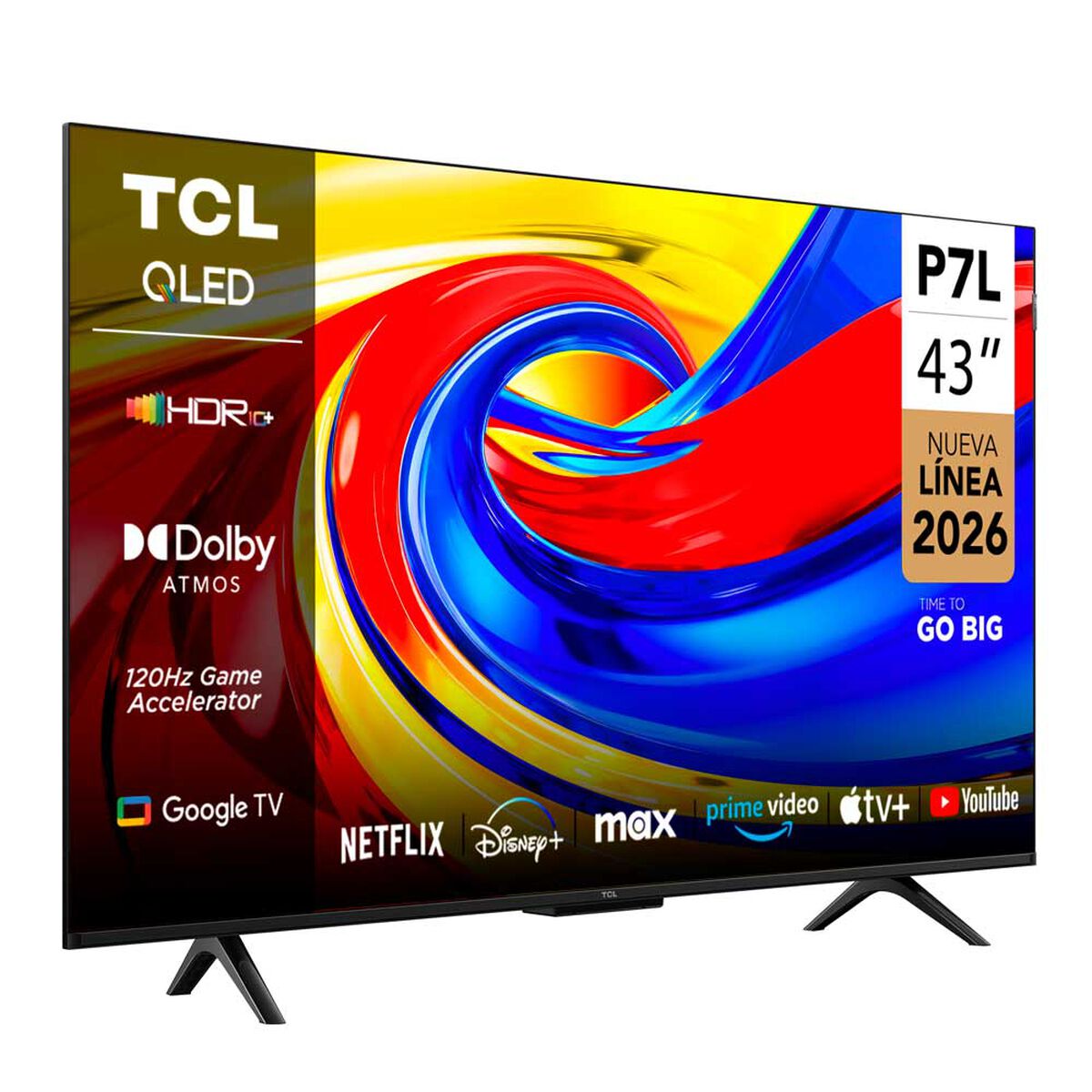 SmartTV  TCL 43P7L  QLED 4K Google TV 43 pulgadas Negro