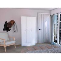 Clóset TuHome Z-90 3 Puertas 1 Cajón Blanco Marquez