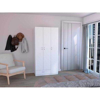 Imagen 1 del producto Clóset TuHome Z-90 3 Puertas 1 Cajón Blanco Marquez