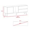Rack TV TuHome Salem Hasta 65" Macadamia Plomo