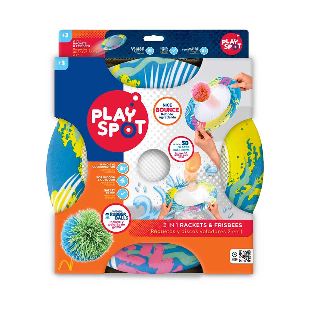Raquetas y Discos Voladores 2 En 1 Playspot