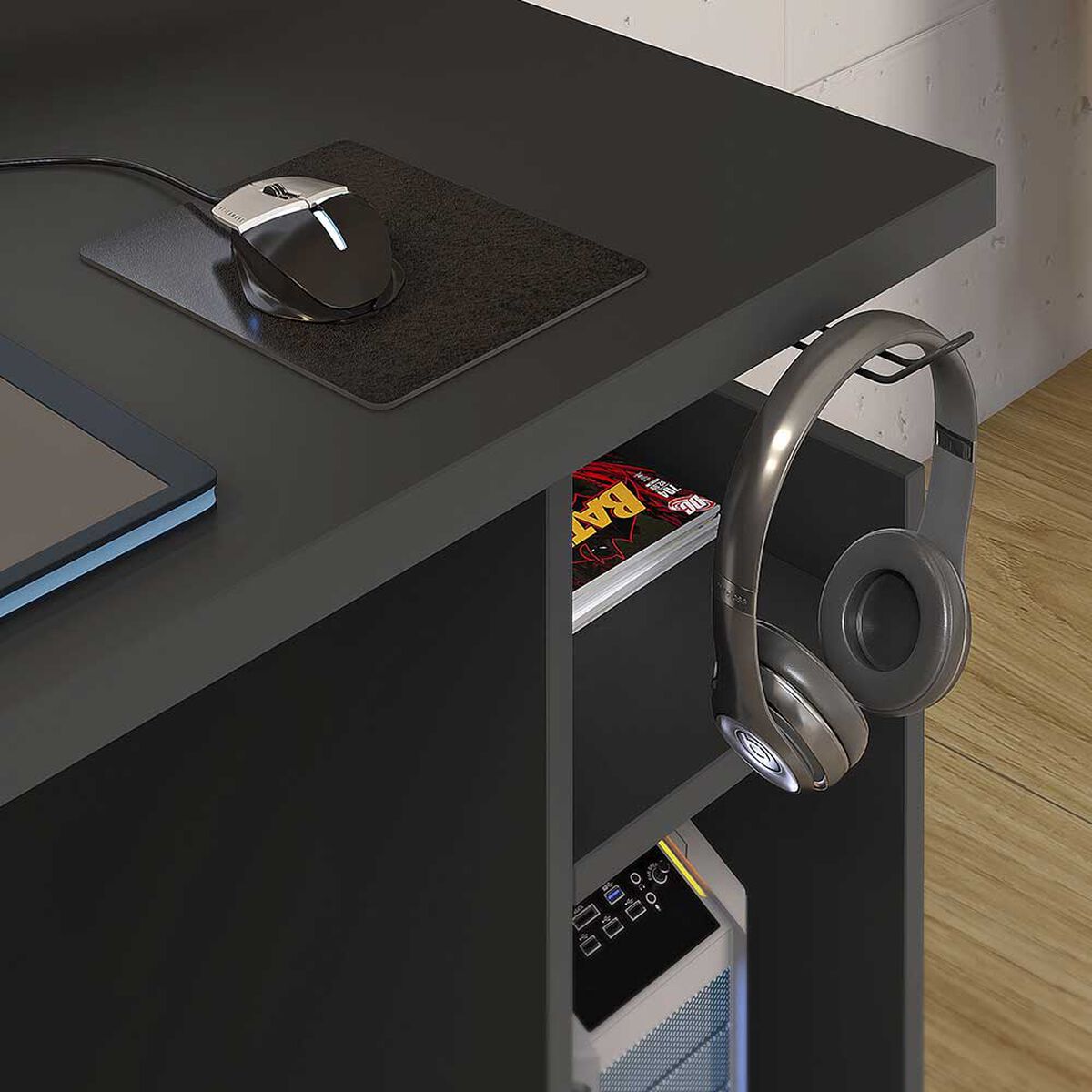 Escritorio Home Mobili Luigi Negro