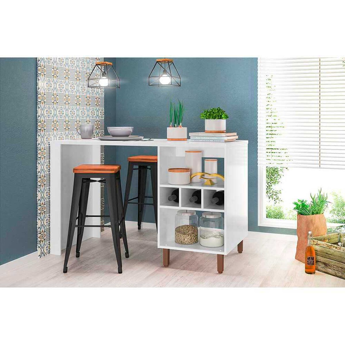 Mueble de Cocina Vekkahome Isla Valdes Caf&eacute;