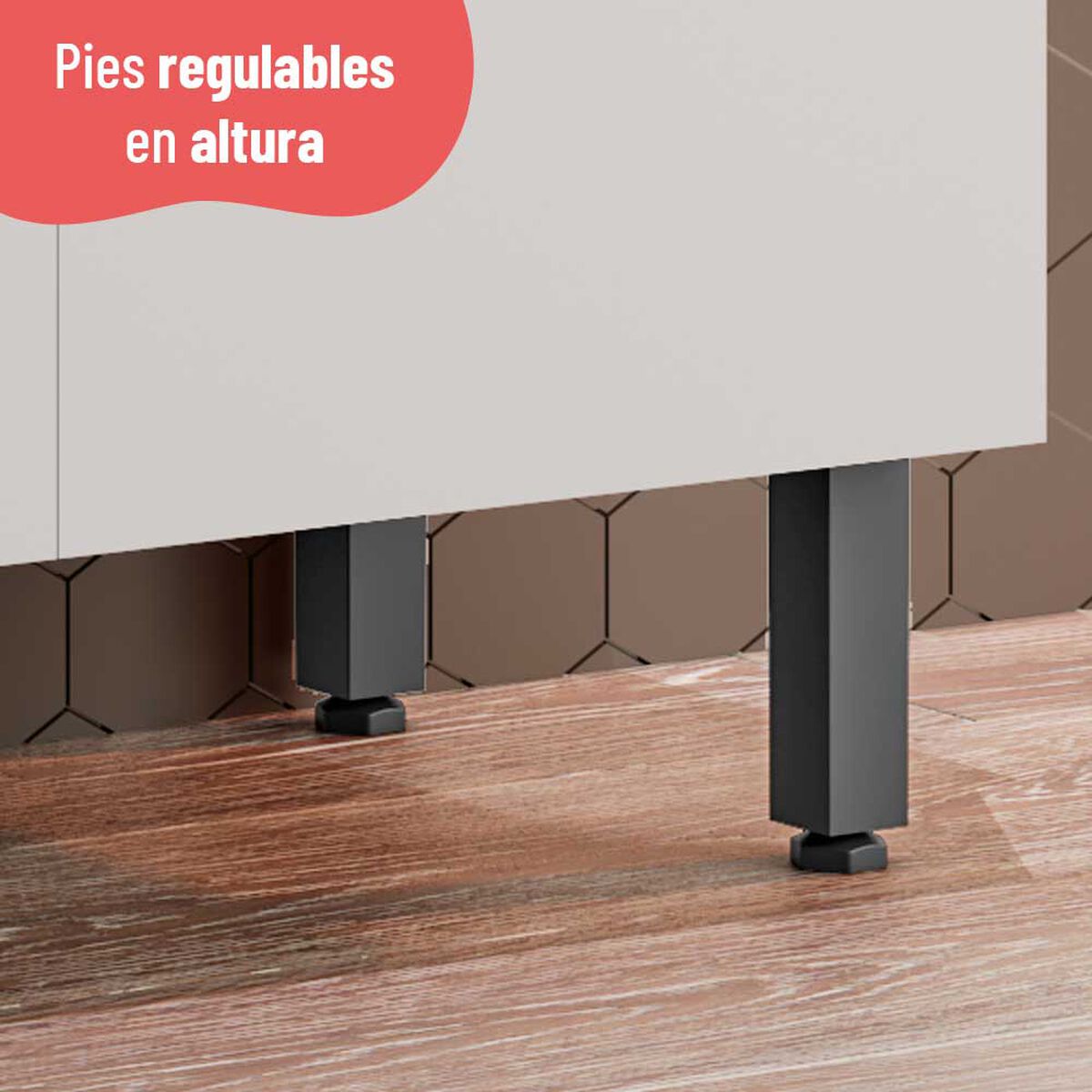 Mueble de Cocina Roca Avela Miel Blanco 1 Cajón 4 Puertas