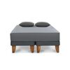 Set Sabanas CIC 180 Hilos 2 Plazas Gris