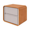 Velador Di Poretti Design Loop 2 Cajones Caf&eacute; Claro