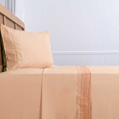 Imagen 2 del producto Juego de Sábanas Liso Plumetti 1,5 Plazas Broderie Damasco