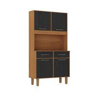Mueble de Cocina Casanova Borja 4 Puertas 2 Cajones Negro Café