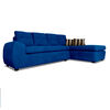 Seccional Derecho Elegant Houston Cheise Tela 5 Cuerpos Azul