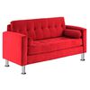 Sofá Bodevir Retro Felpa 12 3 Cuerpos Rojo