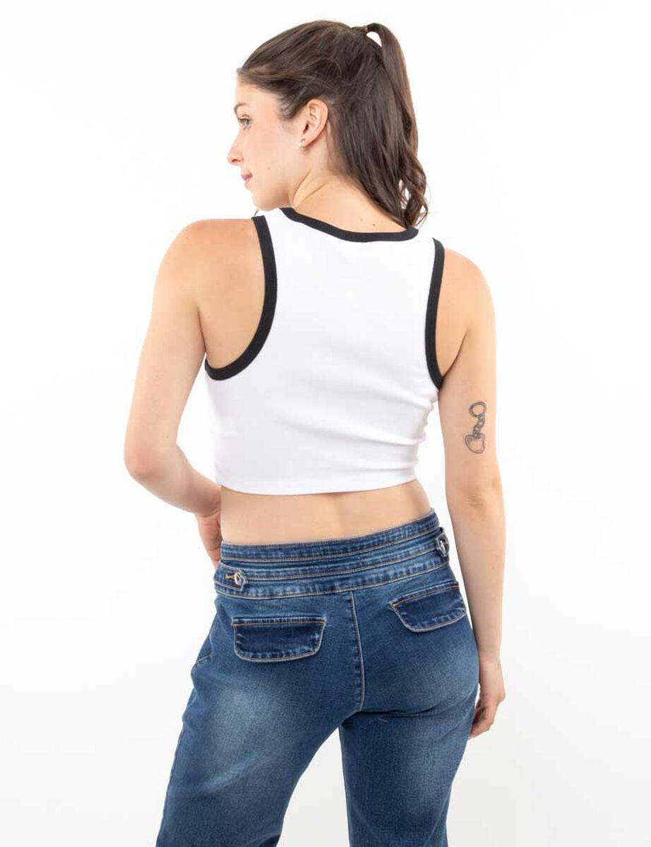 Polera Crop Sin Mangas Mujer Icono