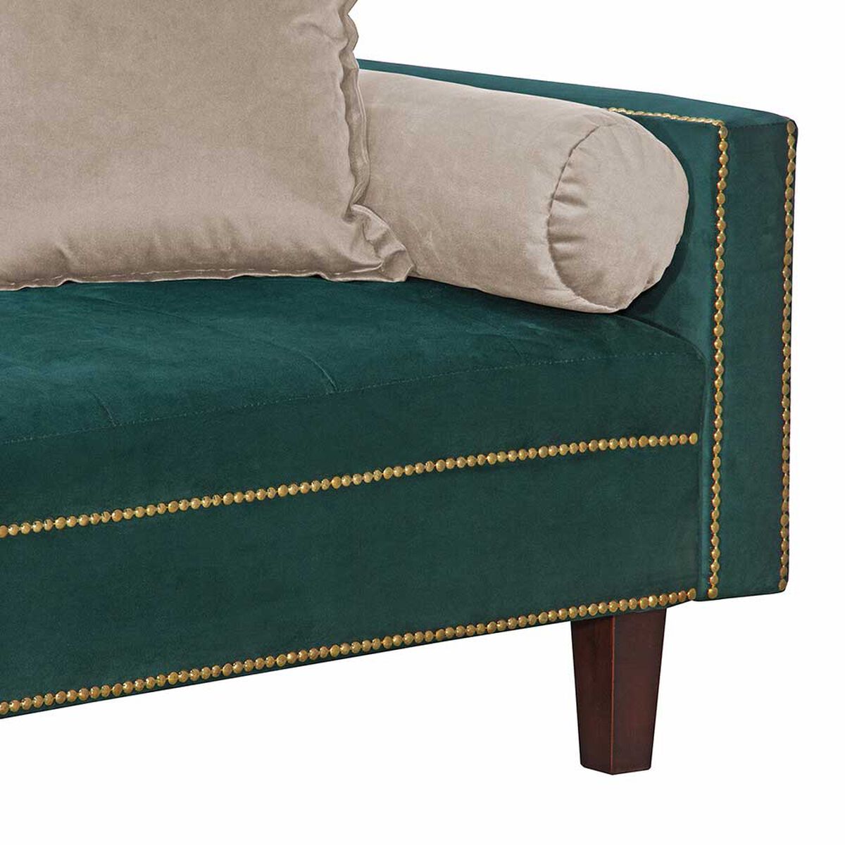 Futón Black Factory Vanguardia 3 Cuerpos Verde Beige
