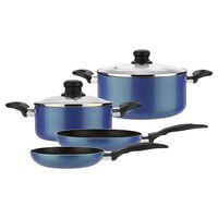 Batería de Cocina Aluminio Fantuzzi Gourmet  Azul 6 Piezas