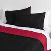 Quilt Microfibra Mashini 2 Plazas Bicolor Negro Rojo