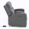 Sofá Reclinable Eléctrico Daniels KM807LPWGR 2 Cuerpos Gris
