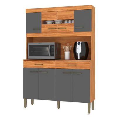 Kit Cocina Vekkahome Laura 8 Puertas Gris