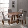 Juego de Comedor Decocasa Avena 4 Sillas Canela