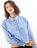 Blusa Algodón Crop Manga Larga Mujer Zibel