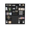 2 Estantes 4 Repisas + Estante 2 Puertas + 3 Complementos TuHome Home Wengue