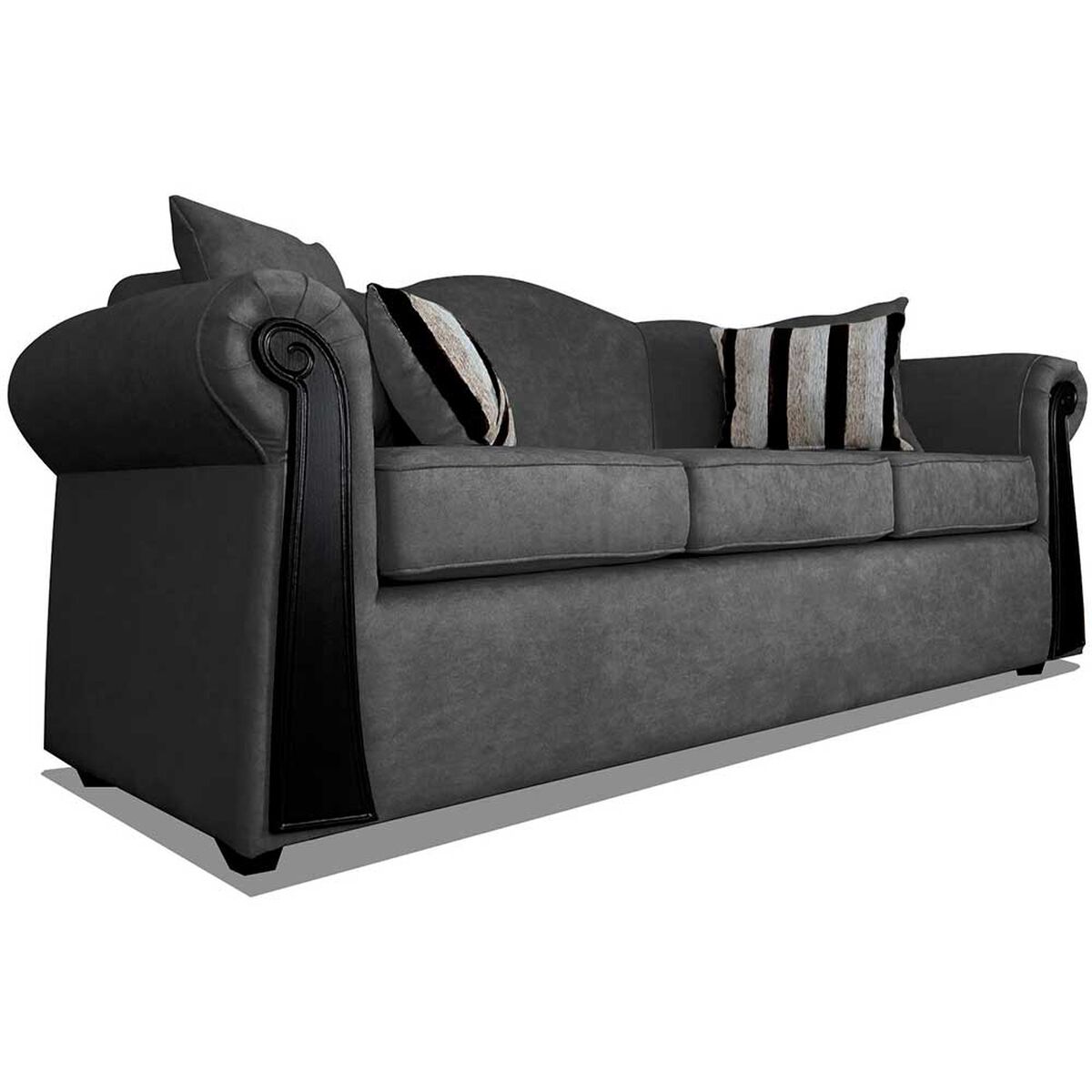 Sofá Elegant Michigan Tela 3 Cuerpos Gris