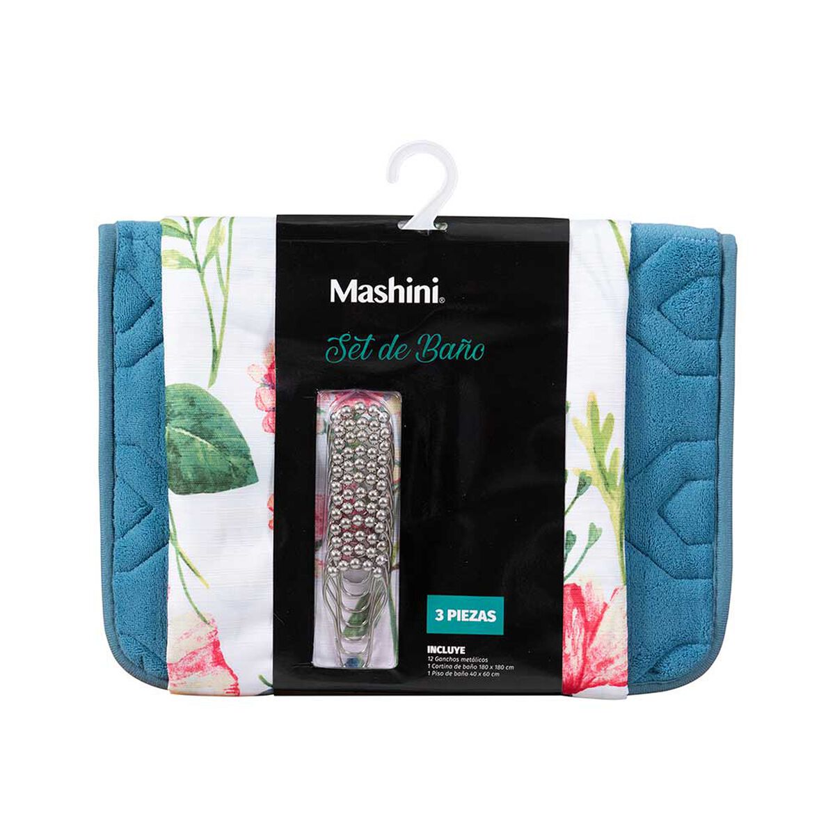 Set Cortinas de Baño Mashini Primula 140 x 220 cm