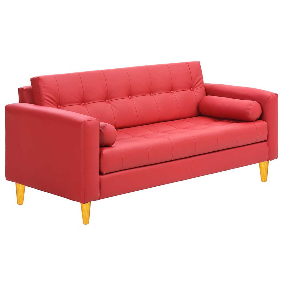 Sof&aacute; Bodevir Retro PU 04 3 Cuerpos Rojo&nbsp;