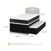 Cama Nido CIC 1,5 Plazas Ortopedic + Respaldo Gles Alpino