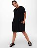 Vestido Corto Liso Manga Corta Bolsillos Mujer Only Carmakoma