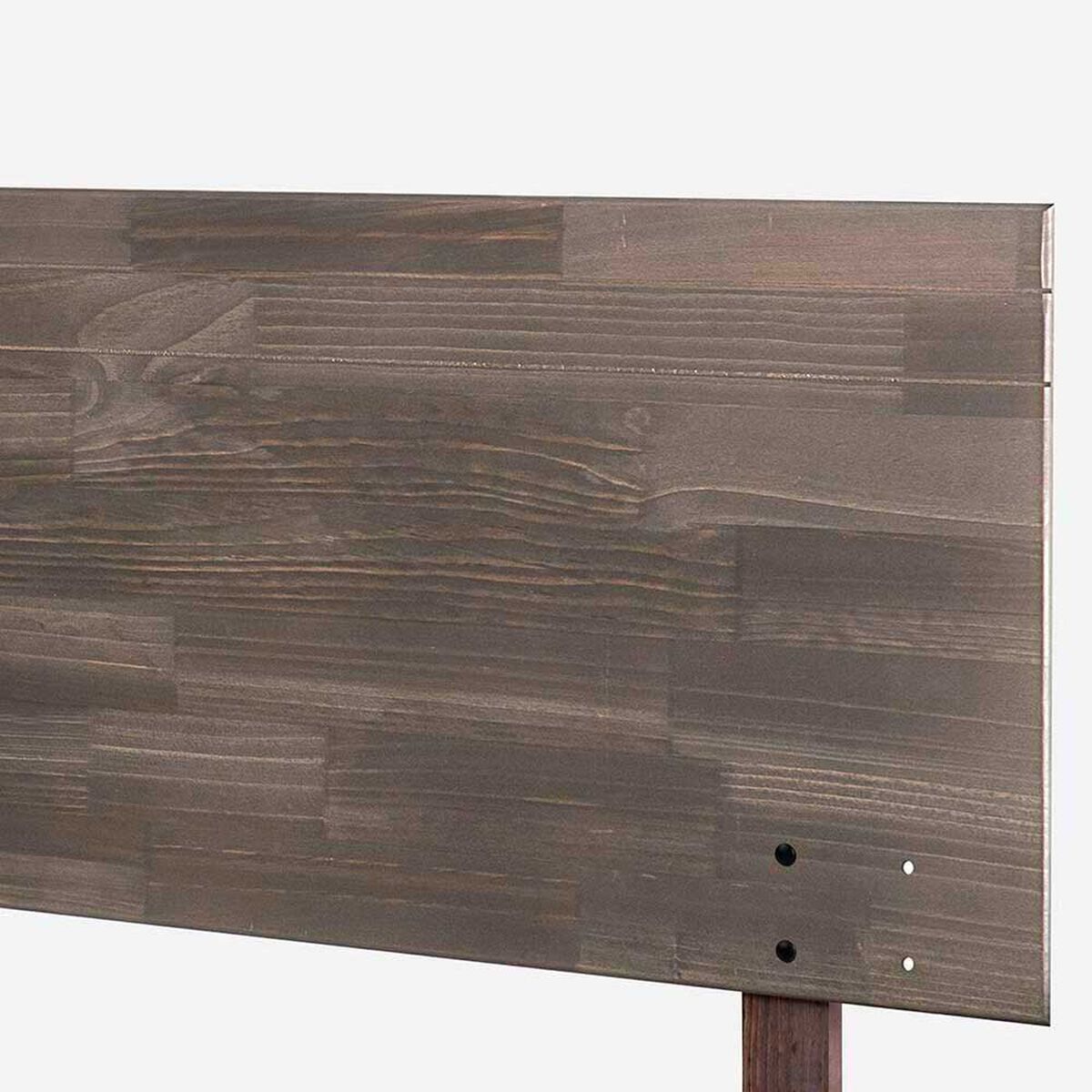 Cama Europea Rosen 1 Plaza Wave + Respaldo + Velador Tabor Grafito