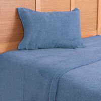 Juego de Sábanas Mashini 1,5 Plazas Liso Azul