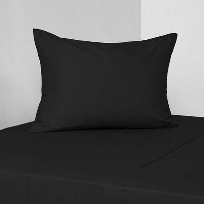 Juego de S&aacute;banas American Family 1 Plaza 144 Hilos Liso Negro