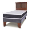 Cama Europea CIC 1,5 Plazas New Ortopedic + Respaldo New Torino Caramelo