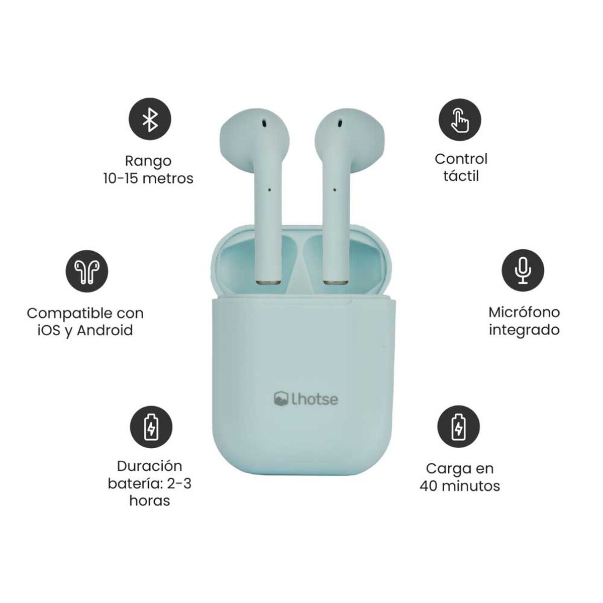 Kit Teclado + Mouse Levo + Audífonos Lhotse Rm12 Celeste