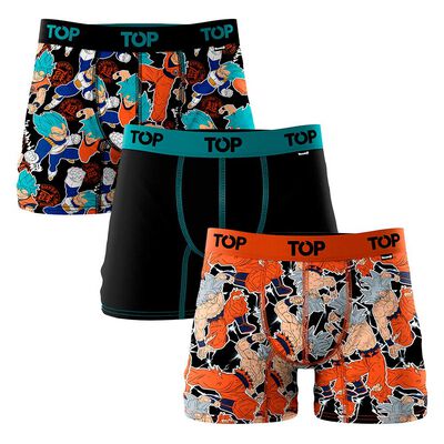 Pack 3 Bóxer Medio Dragon Ball Super Hombre Top