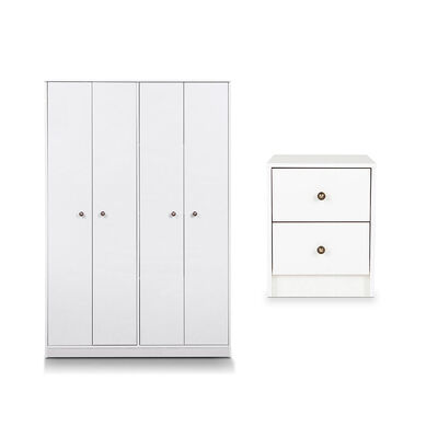 Combo Closet Lucerna + Velador CIC Blanco